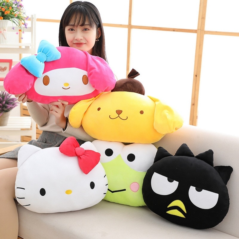 38cm Sanrio Hello Kitty Pom Pom Purin Keroppi Badtz maru Cartoon Kt Cat Warm Hand Plush 1 - PomPomPurin Plush