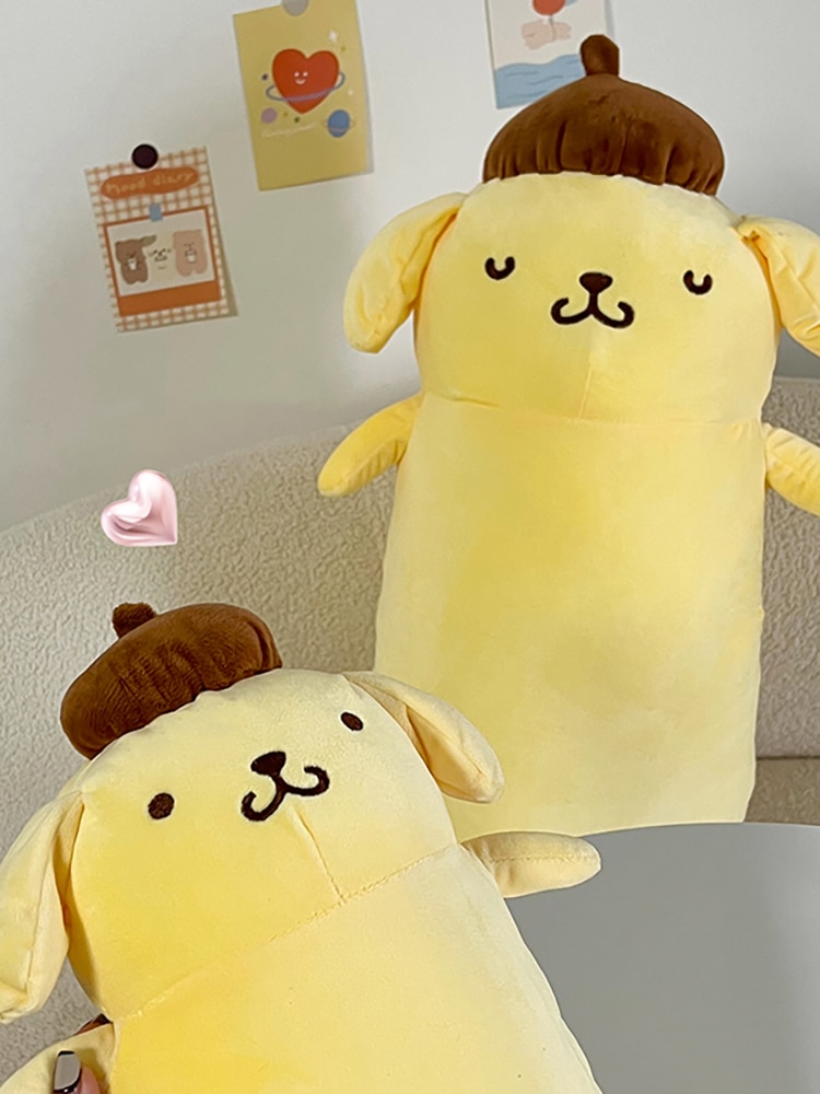 42 65cm Pom Pom Purin Plush Toy Soft Stuffed Japanese Style Long Pillow Sleeping Plushies Yellow 1 - PomPomPurin Plush