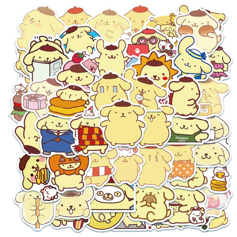 50 Pcs Kawaii Sanrio Cartoon Cute Stickers for Kids Diy Notebook Hand Account Waterproof Stickers Pompompurin - PomPomPurin Plush