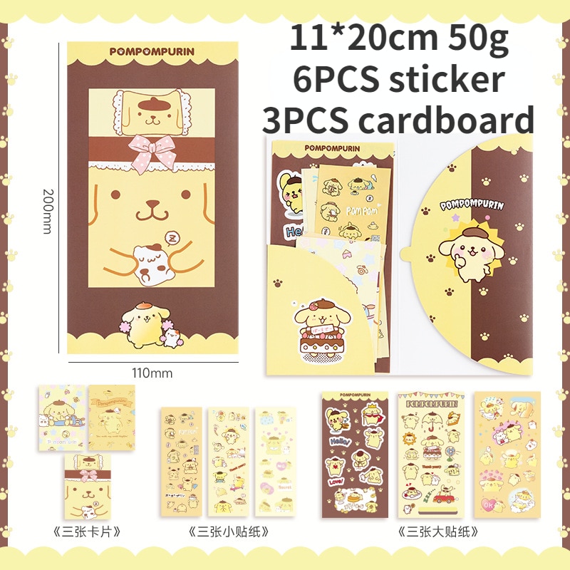 Cute Cartoon Kuromi Cinnamoroll My Melody Hello Kitty Pochacco PomPomPurin Sanrio Handbook - PomPomPurin Plush