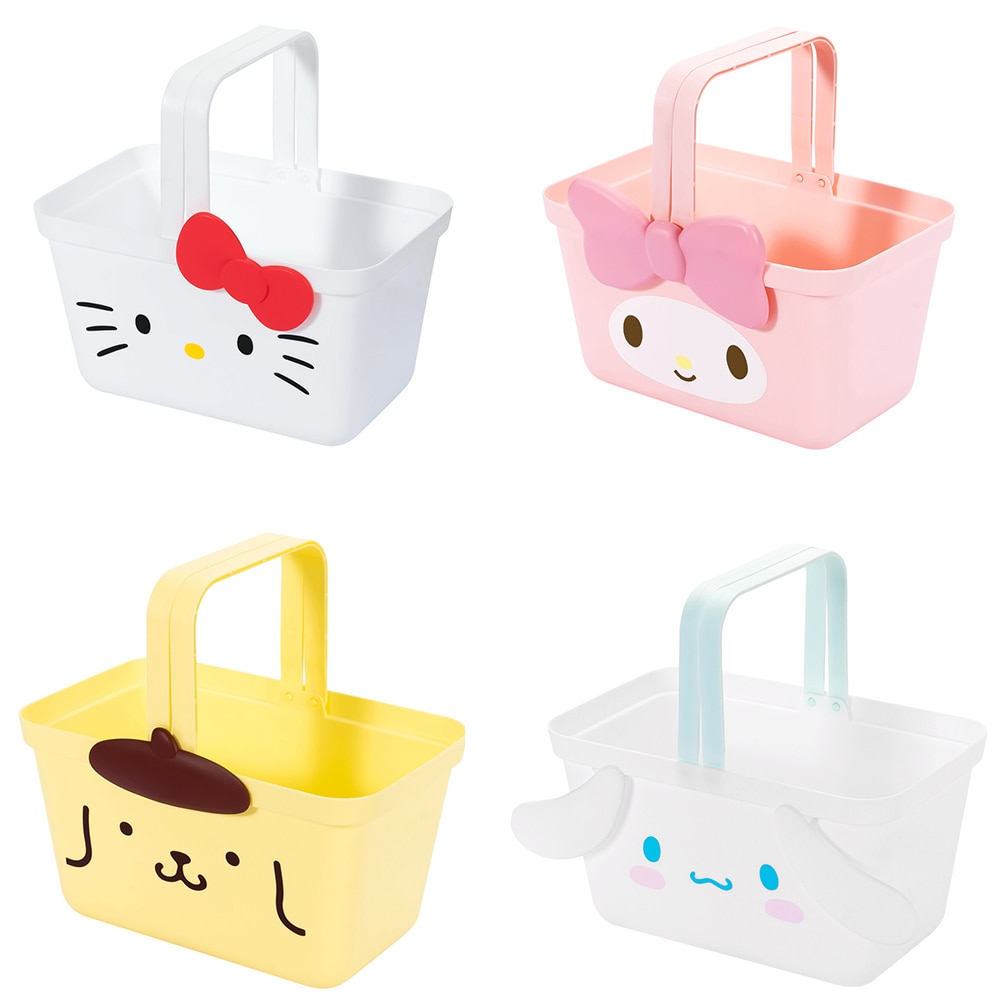 Hello Kitty Anime Bathroom Toiletries Storage Basket Kawaii Sanrio Cinnamoroll Portable Bath Snacks Fruits Vegetables Basket - PomPomPurin Plush
