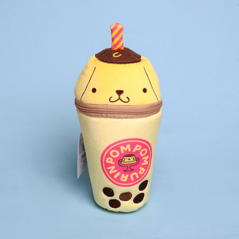 KAWAII Sanriod cartoon Anime Series Melody Cinnamoroll KT Pearl Milk Tea Cute Stuffed Plush Pencil Case - PomPomPurin Plush