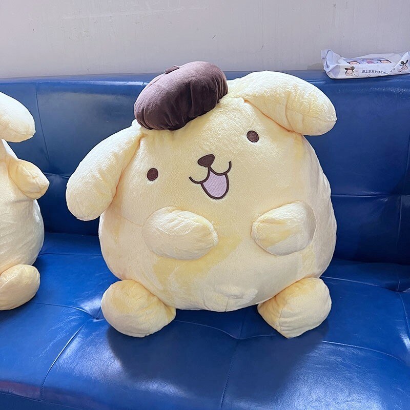 Sanrio Cartoon Pompompurin Stuffed Plush Toys Kawaii Super Soft Pillow Gifts For Kids Pom Pom Purin 4 - PomPomPurin Plush