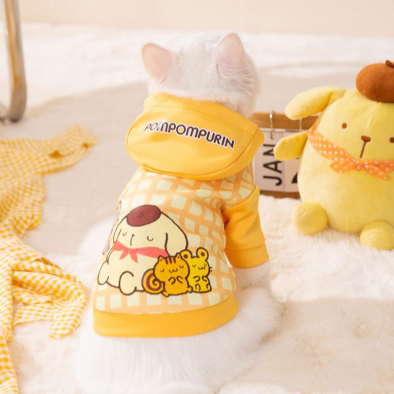 Sanrio Hello Kitty Pompompurin Pet Costume Dog Cat Hoodies Small Medium Large Dogs Jacket Clothing Pet - PomPomPurin Plush