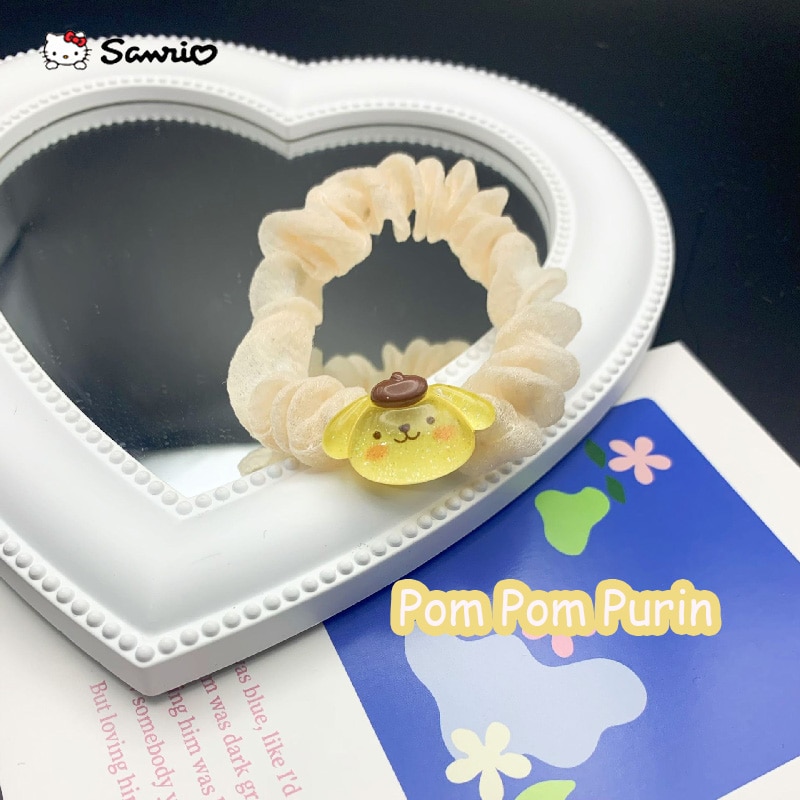 Summer Fresh Hair Rope Sanrio Kawaii My Melody Cartoon Hair Ring Fashion Children Girls Hair Band - PomPomPurin Plush